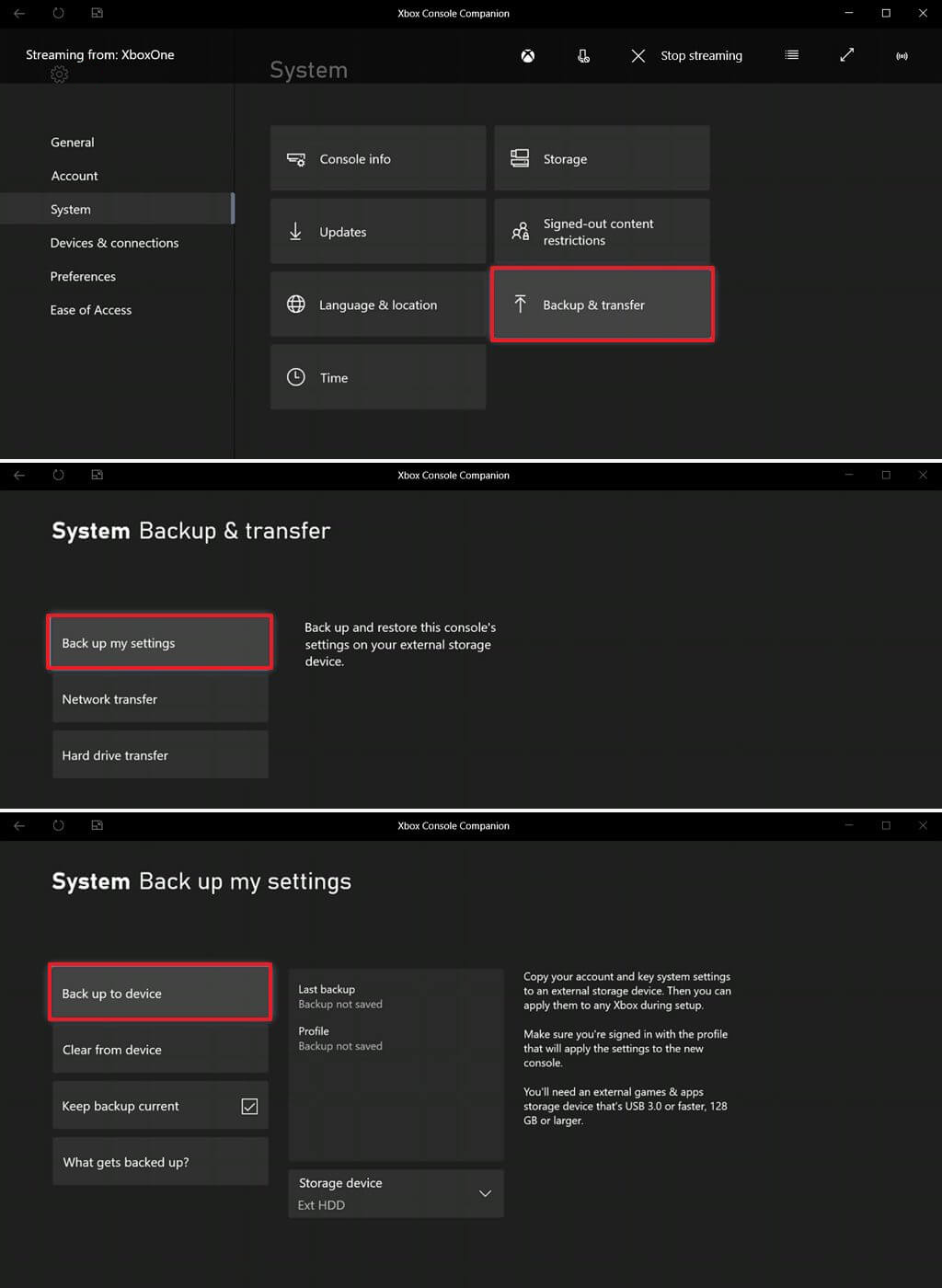 Xbox one system clearance transfer